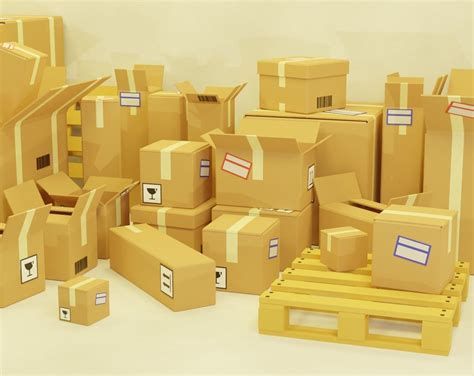 3D model Cardboard boxes pack | CGTrader
