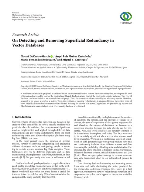 Pdf On Detecting And Removing Superficial Redundancy In Vector Databases