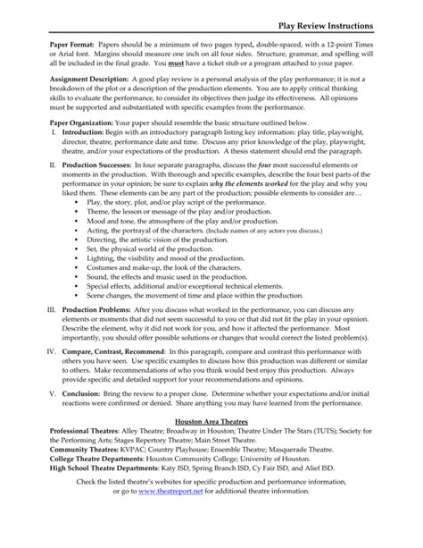 Whether you are a peer or a teacher, critiquing a review paper is an important duty for you and an important rite in the author's advancement as a writer. Play Performance Review Form