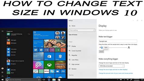 How To Change The Font Size In Windows 10 Or Text Size In Windows 10