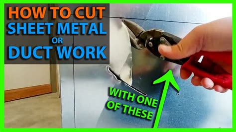 How To Cut A Hole In Sheet Metal Or Duct Work Using Basic Tools And Left