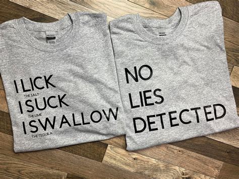 i lick i suck i swallow no lies detected couples shirts i lick etsy