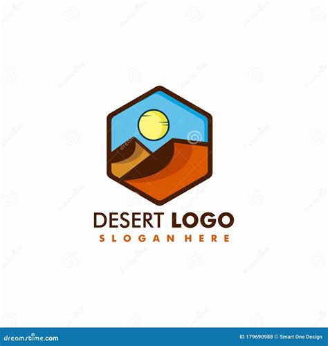 Desert Logo Vector Illustration Iconic Desert Symbol Stock Vector