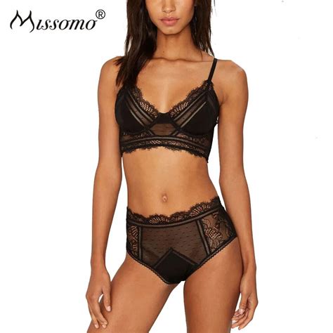 missomo women black sexy push up lace wire support bralettes trim semi sheer underwear soft