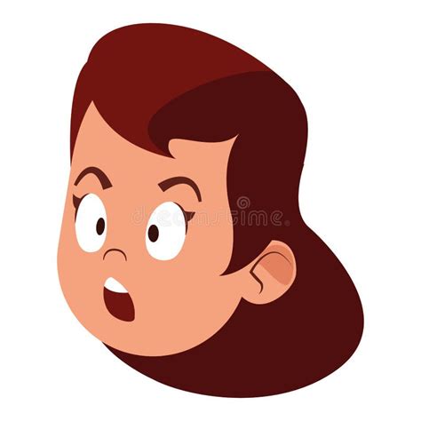 Girl With Surprised Face Avatar Stock Vector Illustration Of Portrait