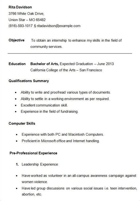 resume templates  college students resumetemplates student