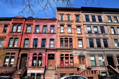 Harlem Brownstones On West 126th Street In Harlem New York On April