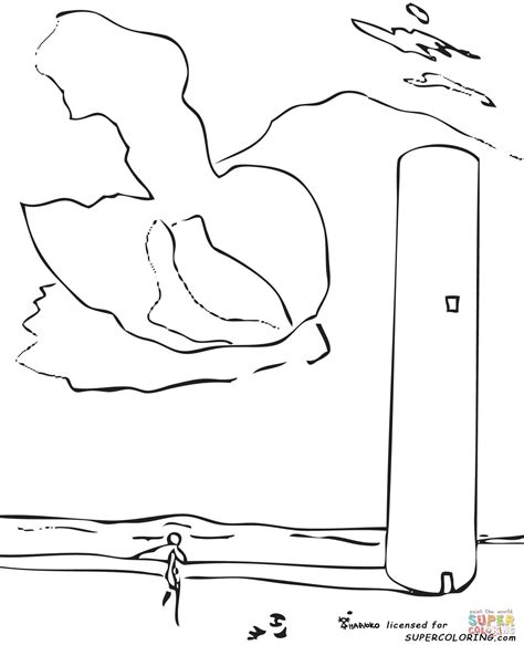 The Tower By Salvador Dali coloring page | Free Printable Coloring Pages