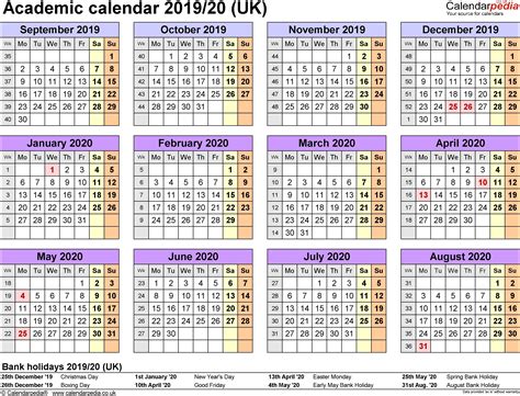 2020 Calendar With Bank Holidays