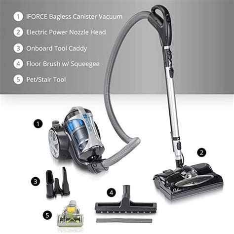 Prolux Iforce Bagless Canister Vacuum Cleaner With 2 Stage Hepa Filtra