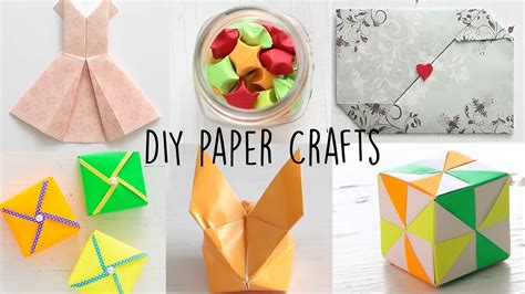 6 Easy Paper Craft Paper Folding Diy Tutorial Youtube