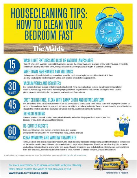 How To Clean Your Bedroom Fast A Checklist From The Maids Clean House Cleaning Hacks Clean Room
