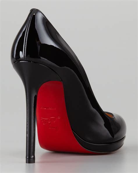 Christian Louboutin Neofilo Patent Roundtoe Red Sole Pump In Black Lyst