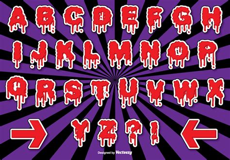 Scary Halloween Letters Alphabet