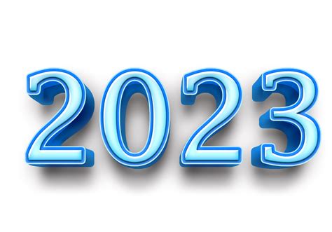 2023 Text Number Year 3d Mockup Ice Blue 19840247 Png