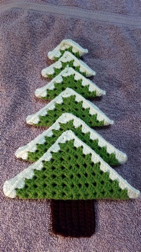 My First Appempt Making This Crochet Granny Square Christmas Tree Using