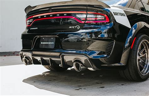 2020 2024 Dodge Charger Real Carbon Fiber Widebody Rear Diffuser