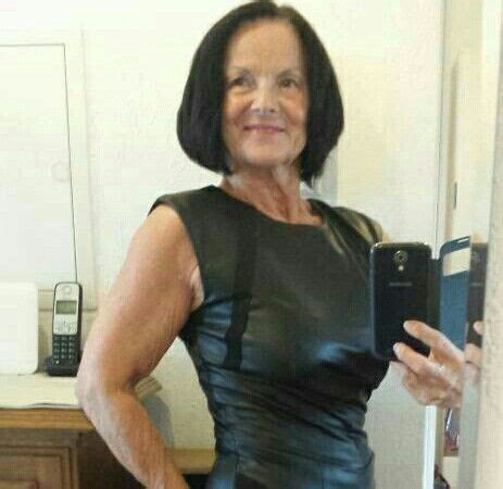 Sexy Granny In Tight Leather Dress Tight Leather Pants Leather Dress Old Mature Ageless