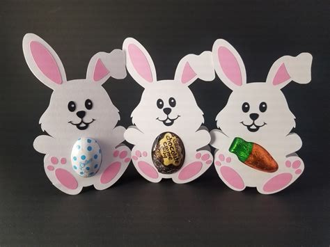 FREE SVG File Easter Bunny Candy Holders | Easter egg holder diy