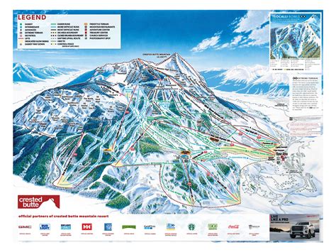 Crested Butte Trail Map Ski Map Of Crested Butte