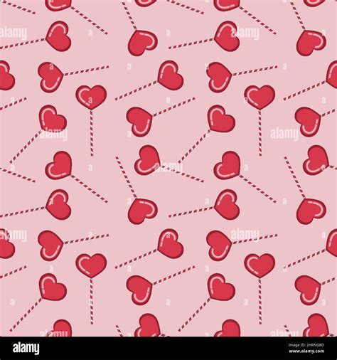 Seamless Red Heart Pattern Illustration Stock Vector Image And Art Alamy
