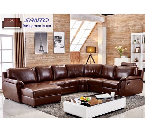 Chinese Furniture Living Room Furniture Reclining Leather Sofa Home