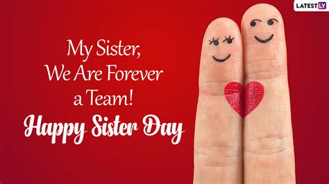 Happy Sisters Day 2021 Greetings And Messages Whatsapp Stickers Hd