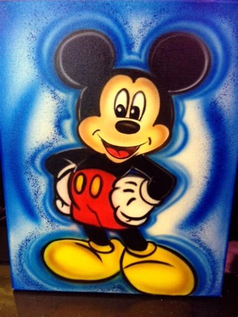Airbrushed Mickey Mouse Canvas Airbrushed Mickey By Tacair702