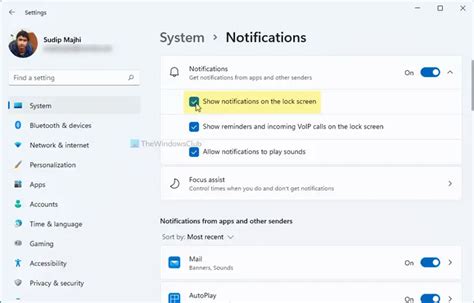 How To Turn Offon Or Manage Notifications In Windows 11