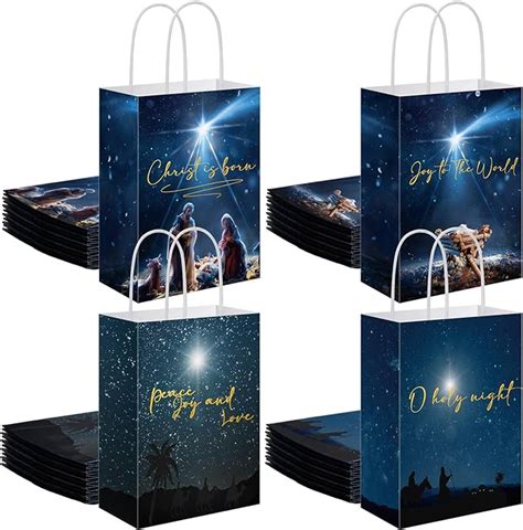 Amazon Com Geyoga Pcs Christmas Religious Hymn Gift Bags With