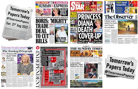 Tomorrows Papers Today On Twitter Summary Of Sunday S Front Pages