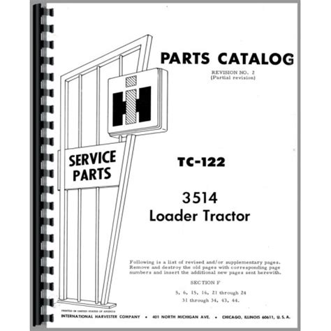 International Harvester 3514 Industrial Tractor Parts Manual Chassis