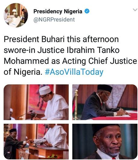 nigerians express shock following president buhari s decision to suspend the cjn justice walter
