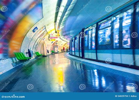 Metro Station In Paris Stock Photo Image Of Indoors 54029794