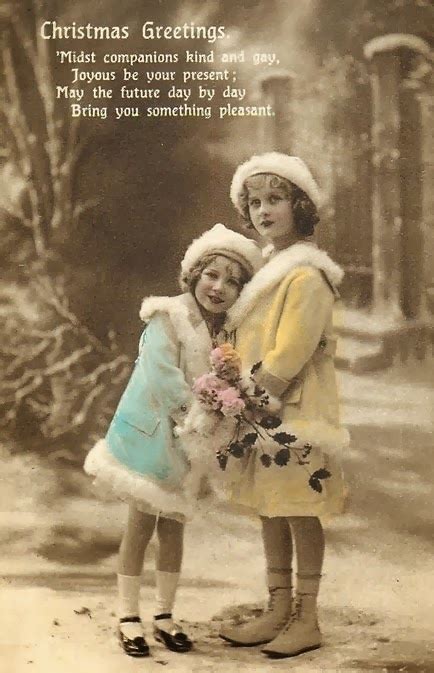 Bumble Button Antique Tinted Photographic Postcards Sweet Children And