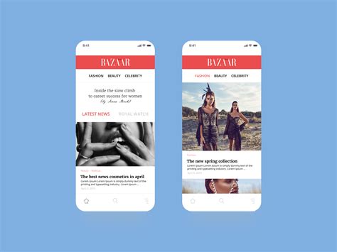 Harpers Bazaar Journal Mobile App Concept Search By Muzli