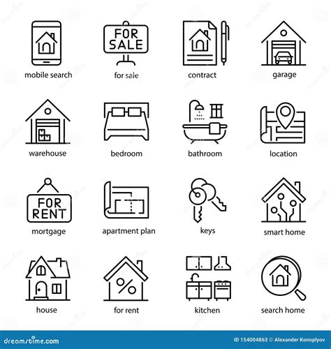 Real Estate Icon Set Professional Investment In Buildings Stock Vector