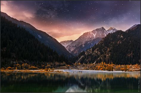 Moonlit Night On Lake Issyk · Kazakhstan Travel And