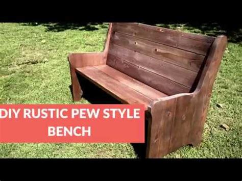 It is a privilege to contribute to church missions and ministries by. DIY RUSTIC CHURCH PEW STYLE BENCH - YouTube