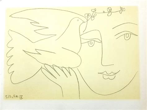 After Pablo Picasso Face Of Peace Lithograph 1951 Bei Pamono Kaufen