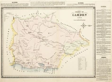 County Of Camden Nsw Antique Print Map Room Camden Nsw Map