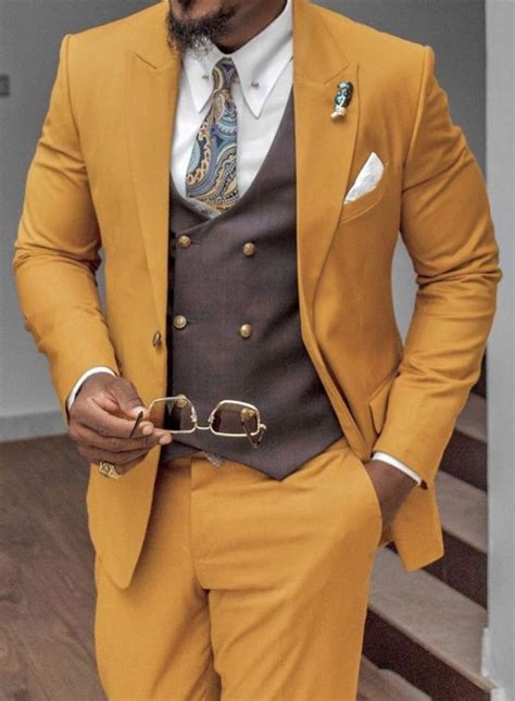 Mustard Yellow Suit Mens Fashion Giorgenti New York Wedding Suits