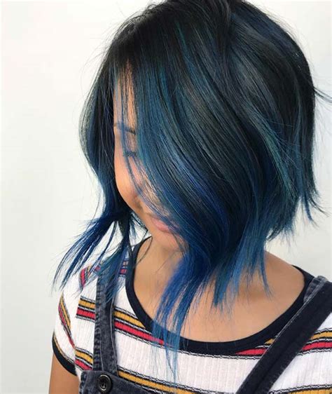43 Beautiful Blue Black Hair Color Ideas To Copy Asap Stayglam