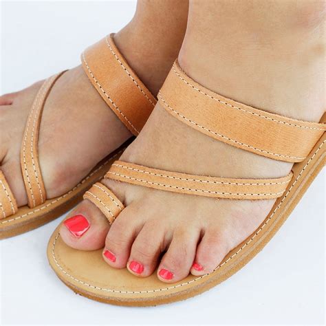 natural brown leather sandals women greek leather sandals etsy