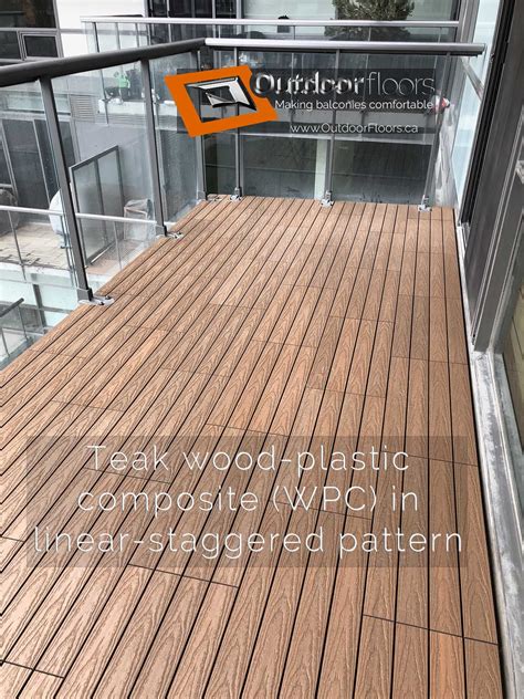 Teak Composite Wpc Interlocking Deck Tiles On Balcony In Toronto