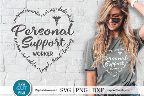 Personal Support Worker Svg Psw Svg Caregiver Svg Home Etsy Canada