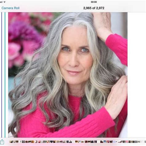 long silver hair long gray hair beautiful old woman natural gray hair pelo natural silver