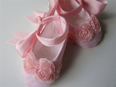 Baby Girl Shoes Pink Satin Ballet Slippers Infant Ballet