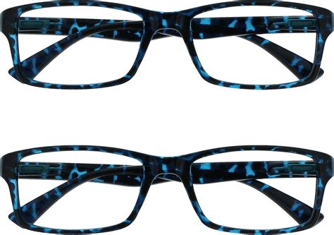 The Reading Glasses Company Blue Tortoiseshell Readers Value 2 Pack Designer Style Mens Womens