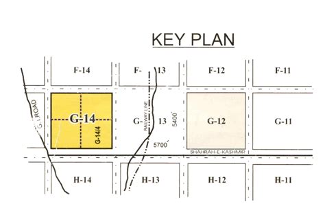 Location plane and key plan are semantically related. Sector G14-4 Islamabad